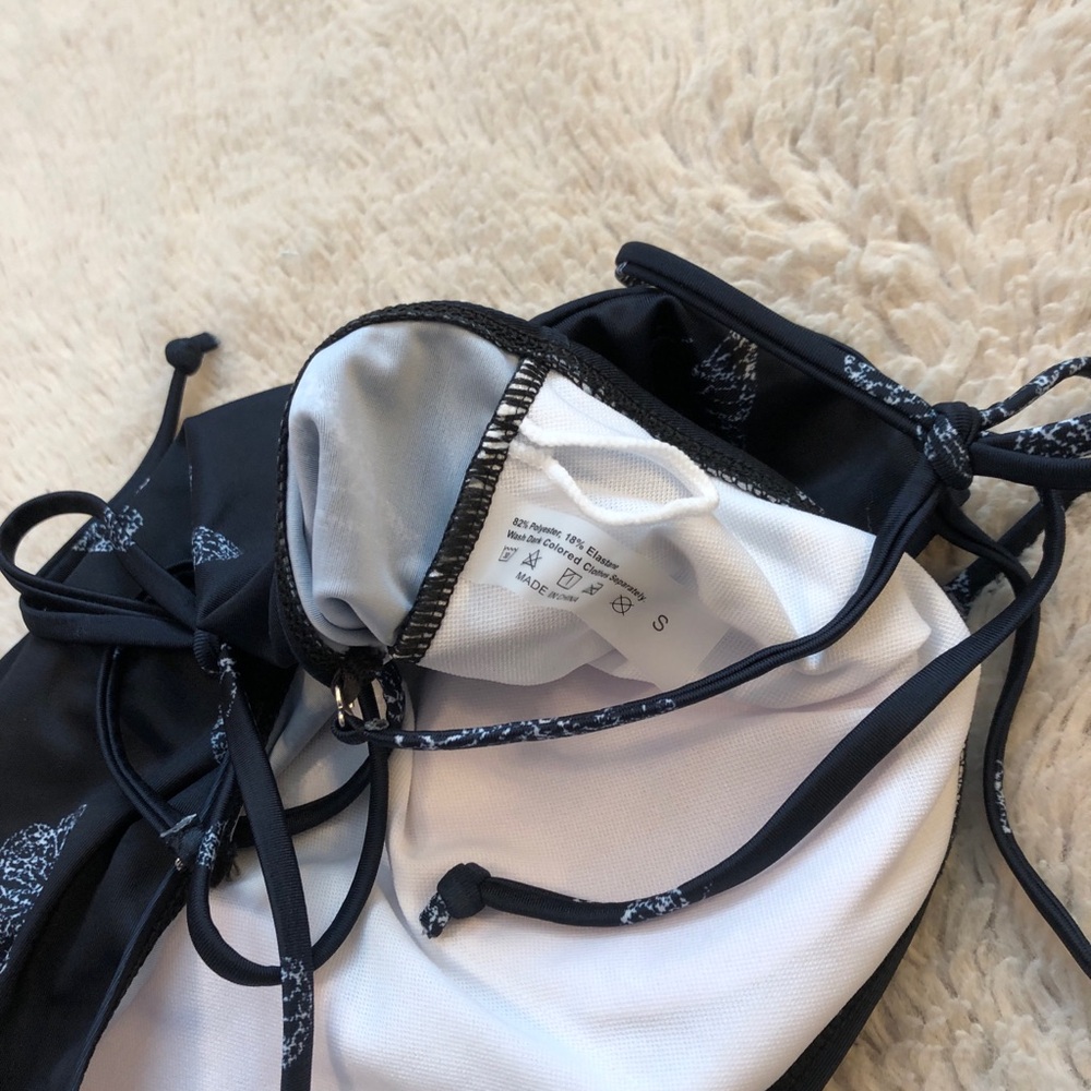 Butterfly One Piece Tie Shoulder Swimsuit - Picture 3 of 4